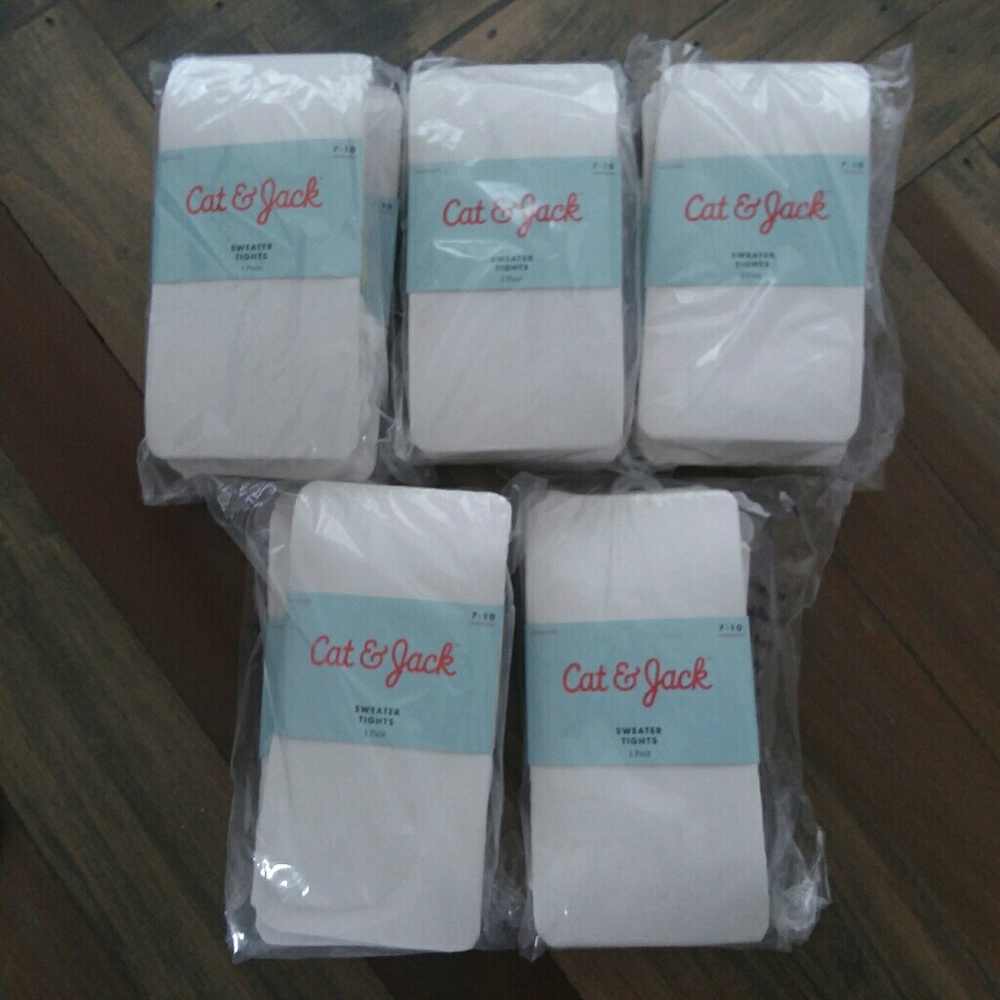 NWT 10 pair of girl's tights size 7-10